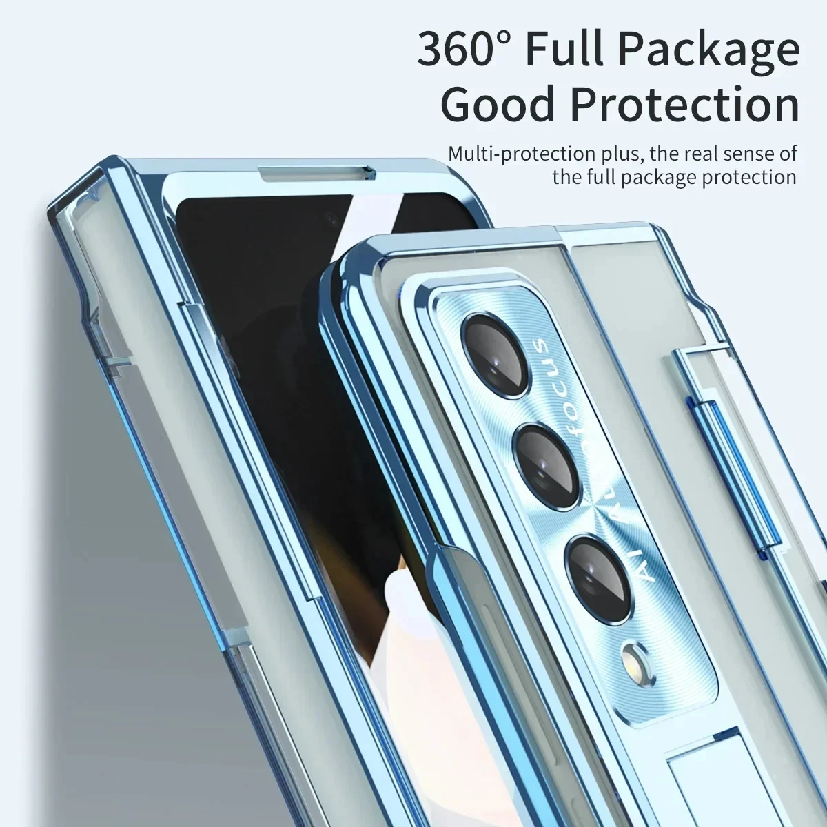 Роскошный защитный чехол с подставкой и защитой экрана для Samsung Galaxy Z Fold7 6 5 4 3 5G Z Fold 6 5G Цельный прозрачный чехол с покрытием (art.: 3920ce5089fbd) - 3920ce5089fbd
