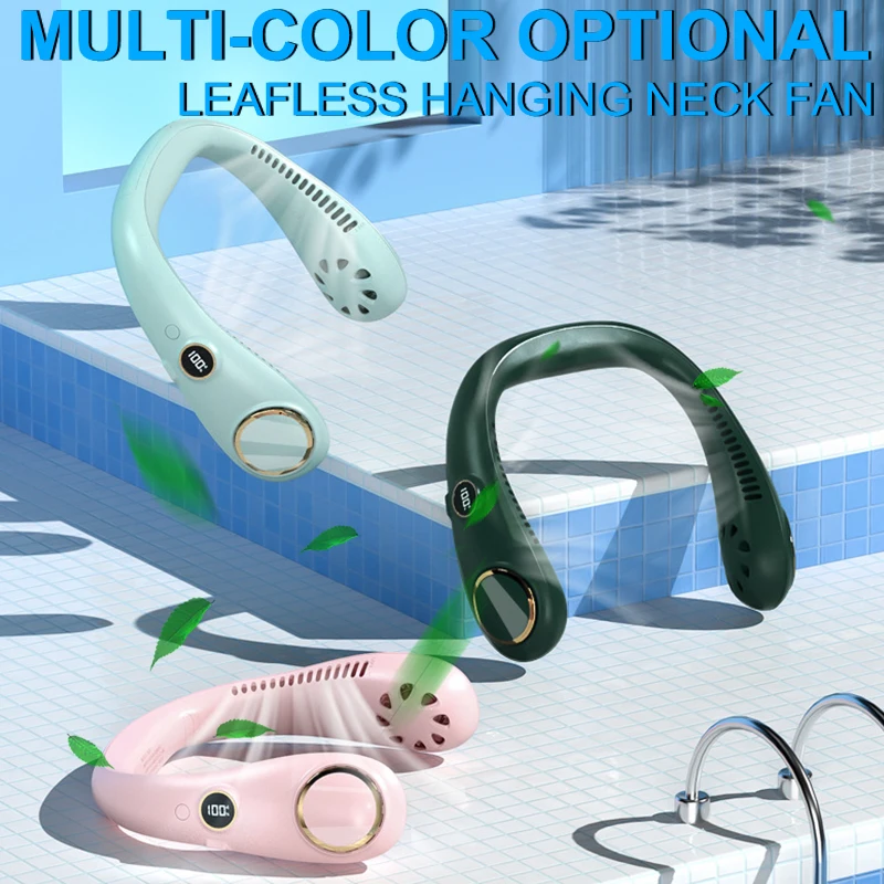 

Мини-вентилятор на шею с USB-портом и цифровым дисплеем