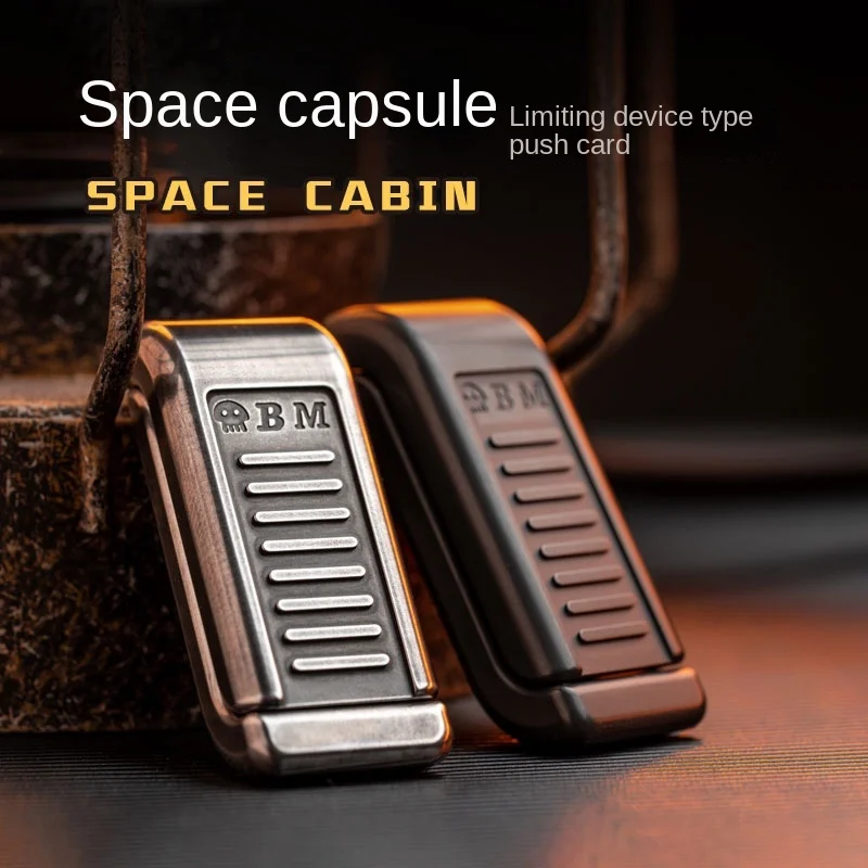 Space Capsule EDC Forget-Worry Stone Fingertip Gyro Limit Push Card Pop Coin Ppb Push Egg Decompression Toy