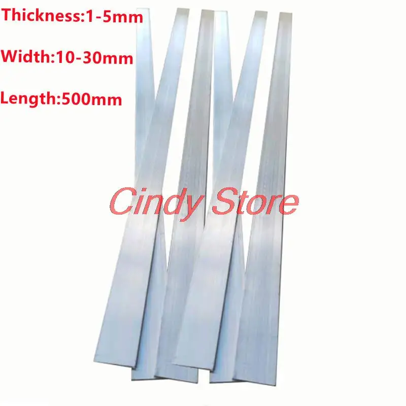 

0.5 Meter1060 Aluminum Flat Plate Bar Sheet Machinery Part For 3D Printed Thickness 1/2/3/4/5mm Width 10/20/25/30mm Length 500mm