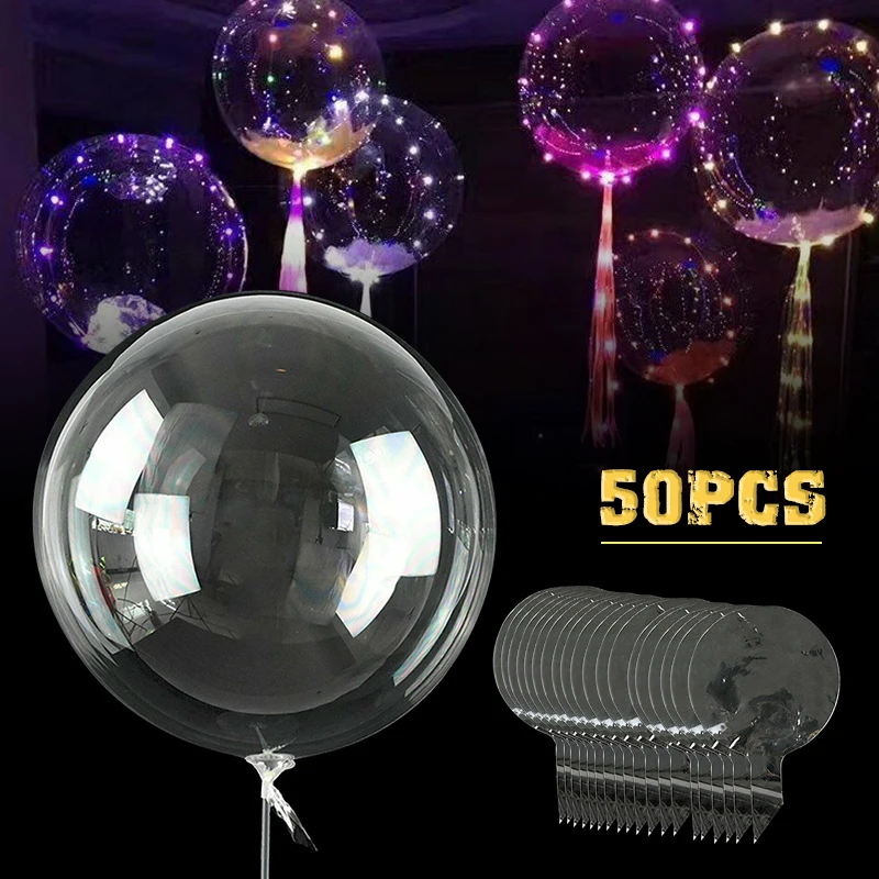 

50 шт., прозрачные воздушные шары