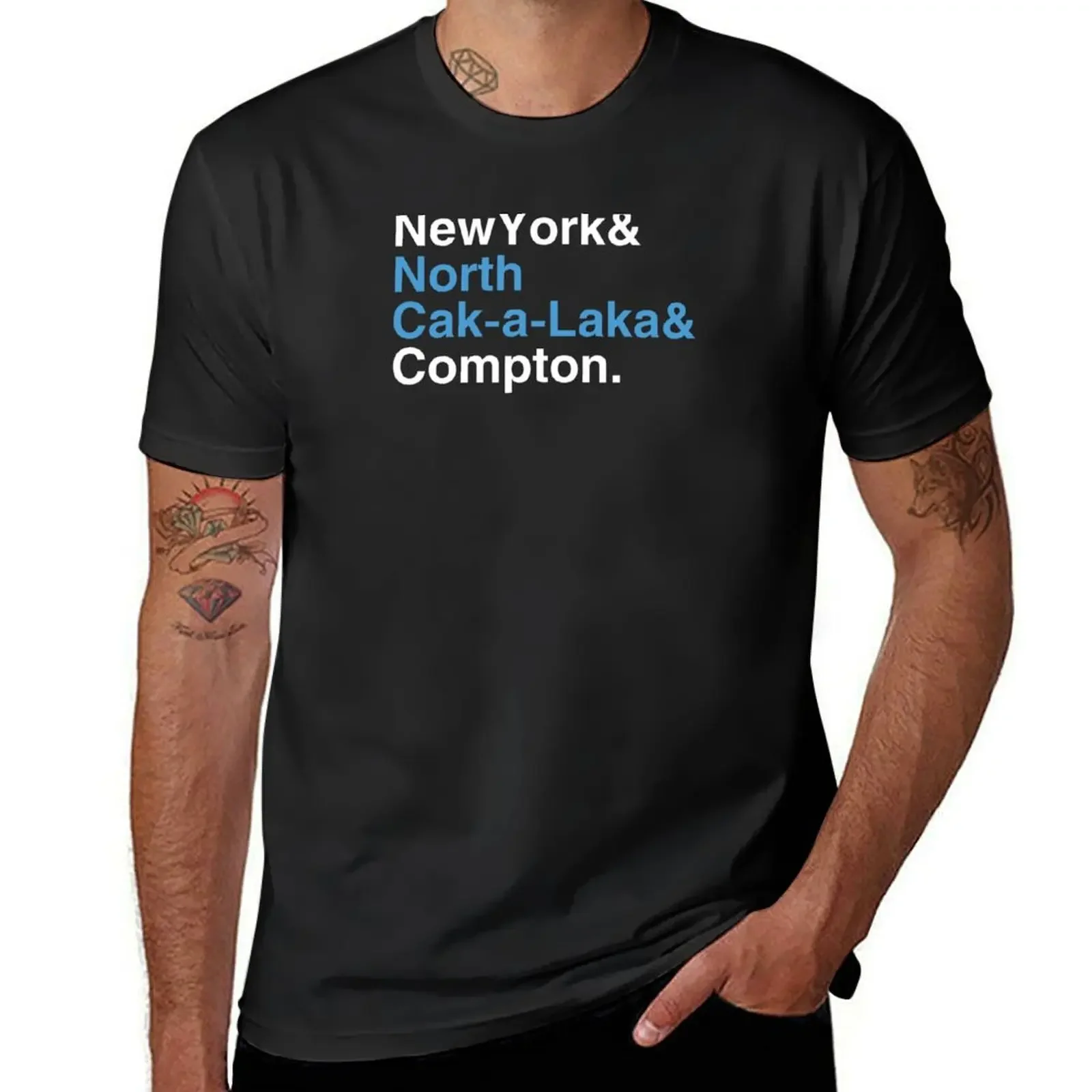 Футболка New York North Cak-a-Laka and Compton летний топ винтажные футболки мужские высокого