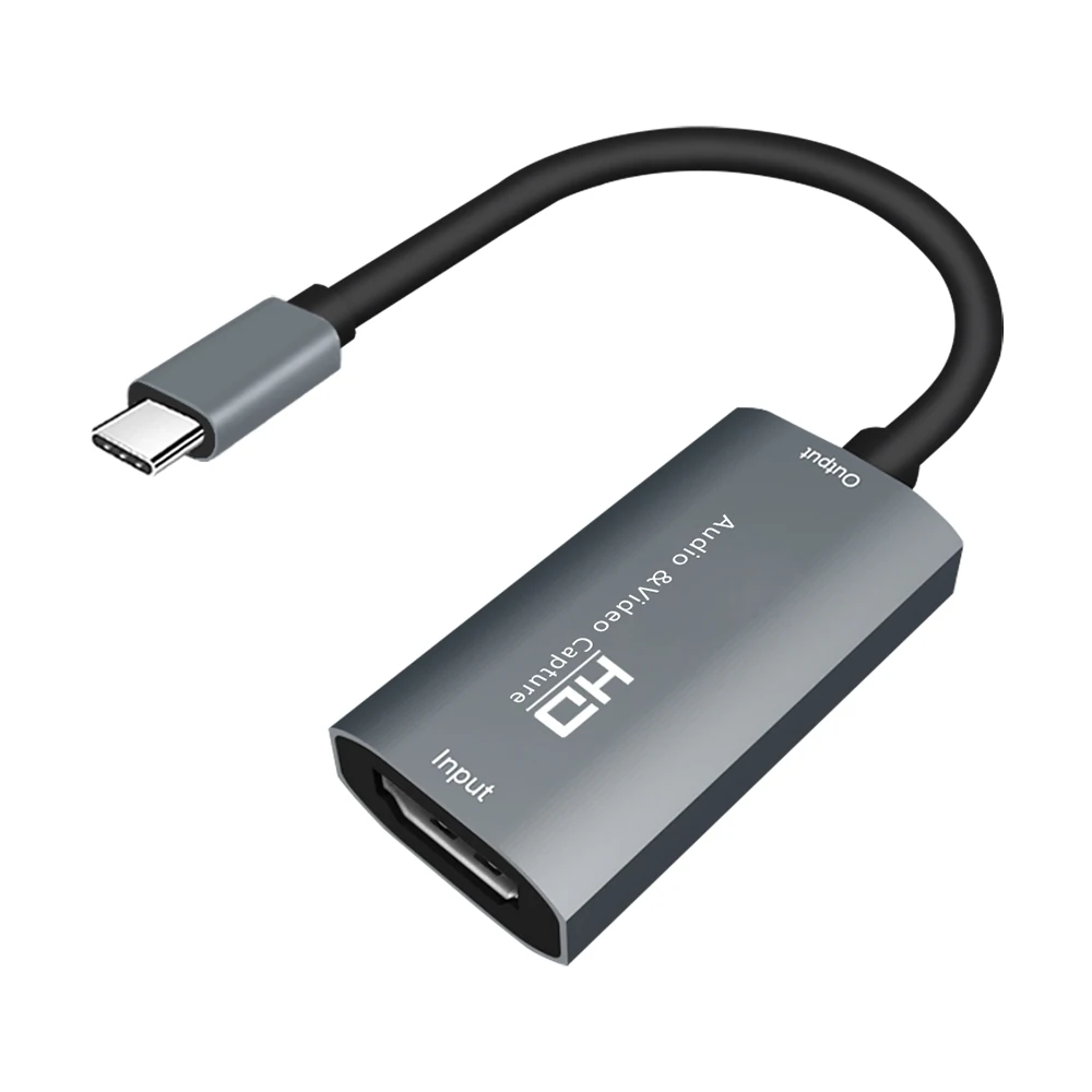 

Захват аудио и видео Z29A HD, вход 4K, Full HD 1080P, выход Type-C, захват телефона/компьютера, игры в реальном времени, Plug and Play, серый