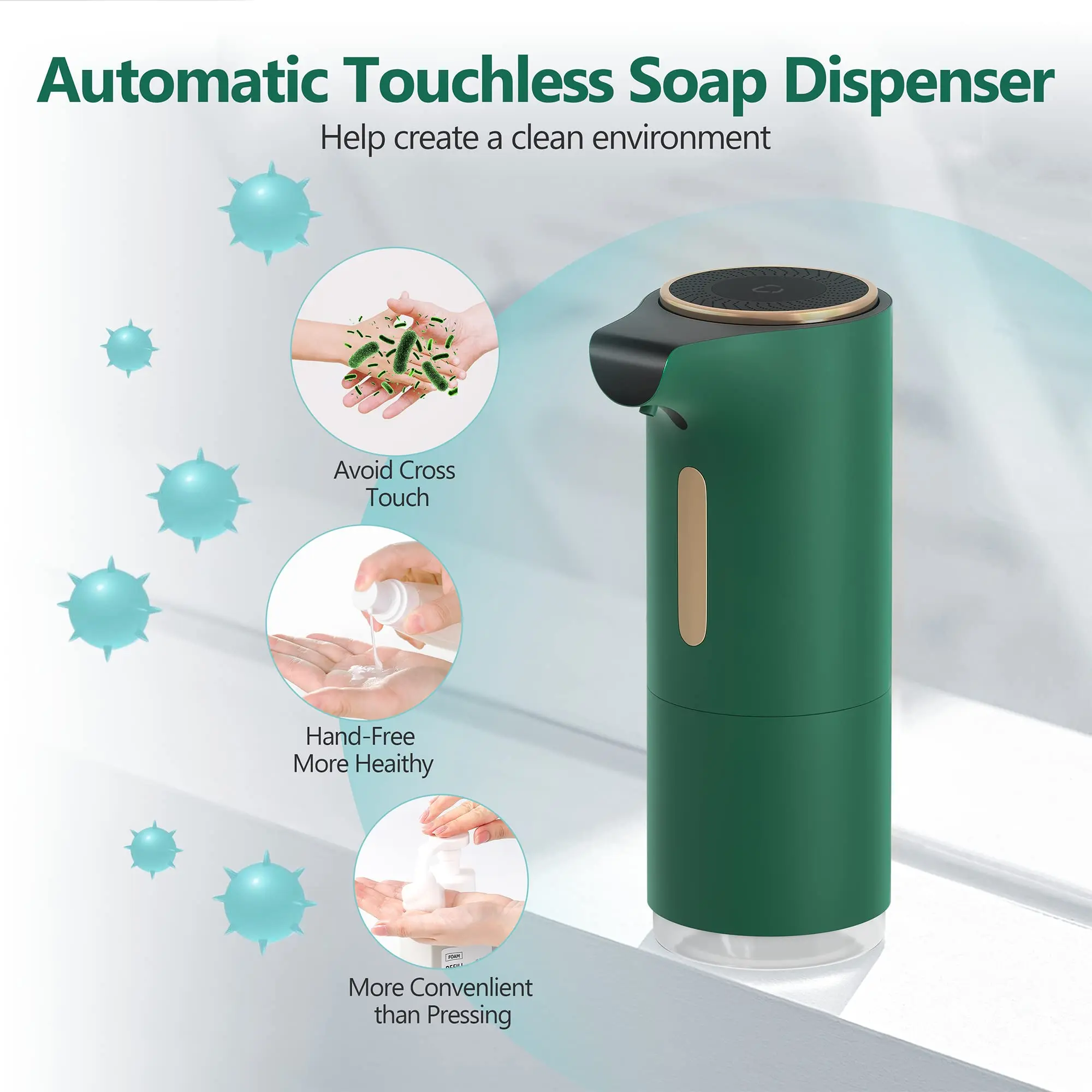 

2022 Multifunctional Soap Dispenser Contactless Intelligent Sensing Foam Soap Dispenser High Quality USB Charger Hand Sanitizer
