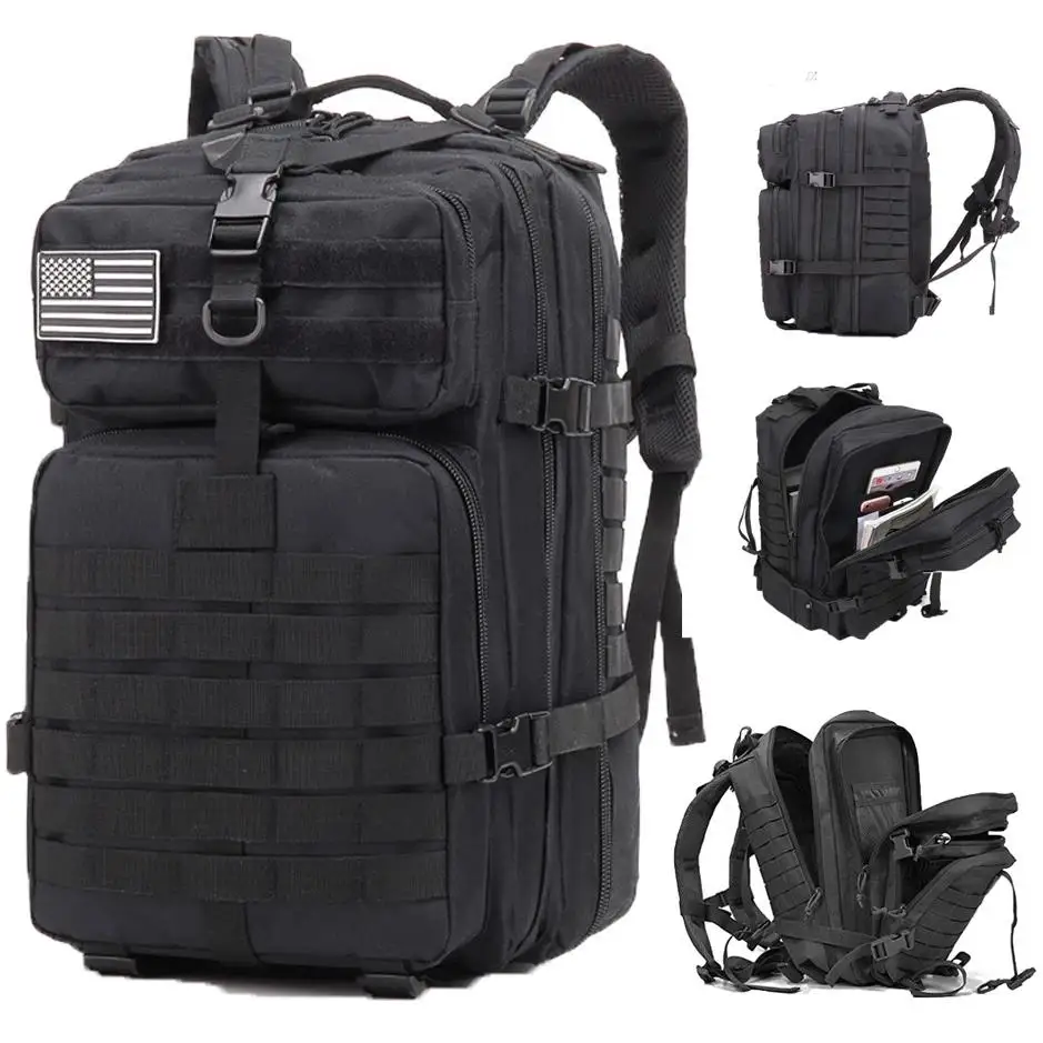 50L 1000D Nylon Waterproof Tactical Backpack for Man Mochila Military Molle Assault 3P Rucksack Outdoor Camping Hunting Camo Bag