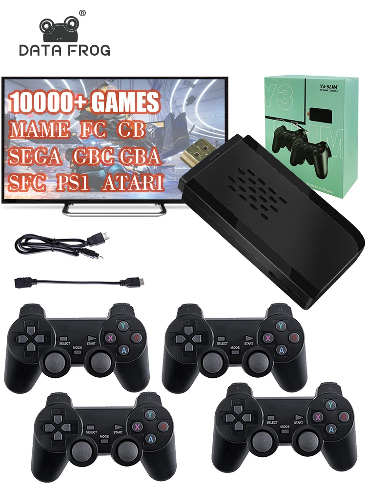 Консоль игровая Беспроводная DATA FROG 4K HDMI 10000 классических игр | Электроника