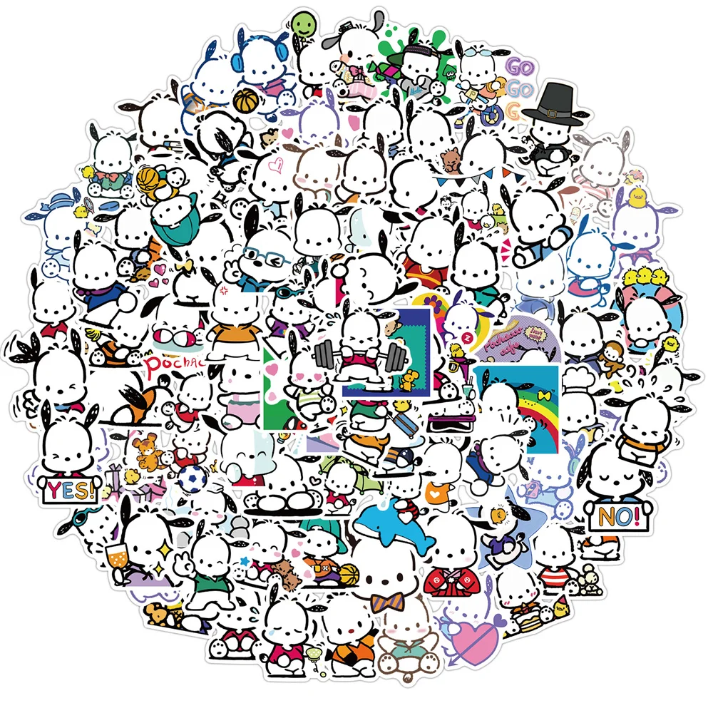 

10/30/50PCS Cartoon Cute Little White Dog Graffiti Stickers Decoration Motorcycle Luggage Waterproof Stickers Wholesale