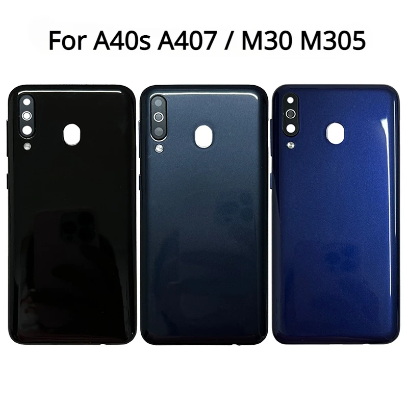 

For Samsung Galaxy A40s A407 M30 M305 Back Battery Cover Rear Door Housing Case Replacement With Camera Lens