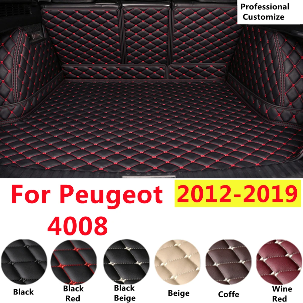 

SJ полный набор на заказ подходит для Peugeot 4008 2012-2019 XPE кожаный водонепроницаемый автомобильный коврик для багажника задний поднос для багажника Накладка на заднюю панель