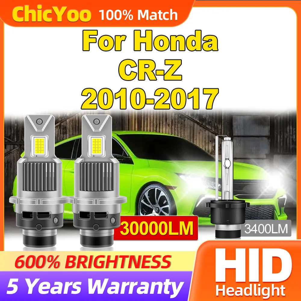 Ксеноновые лампы HID 300 Вт 6000 лм для автомобильных фар 12 В 2010 K белые Honda