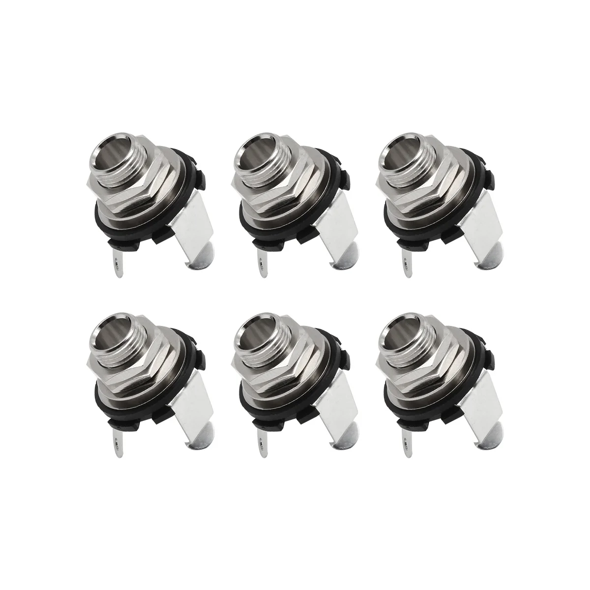 

FLEOR 6pcs Mono Jack 1/4" Electric Guitar Jack Output Socket 6.35mm