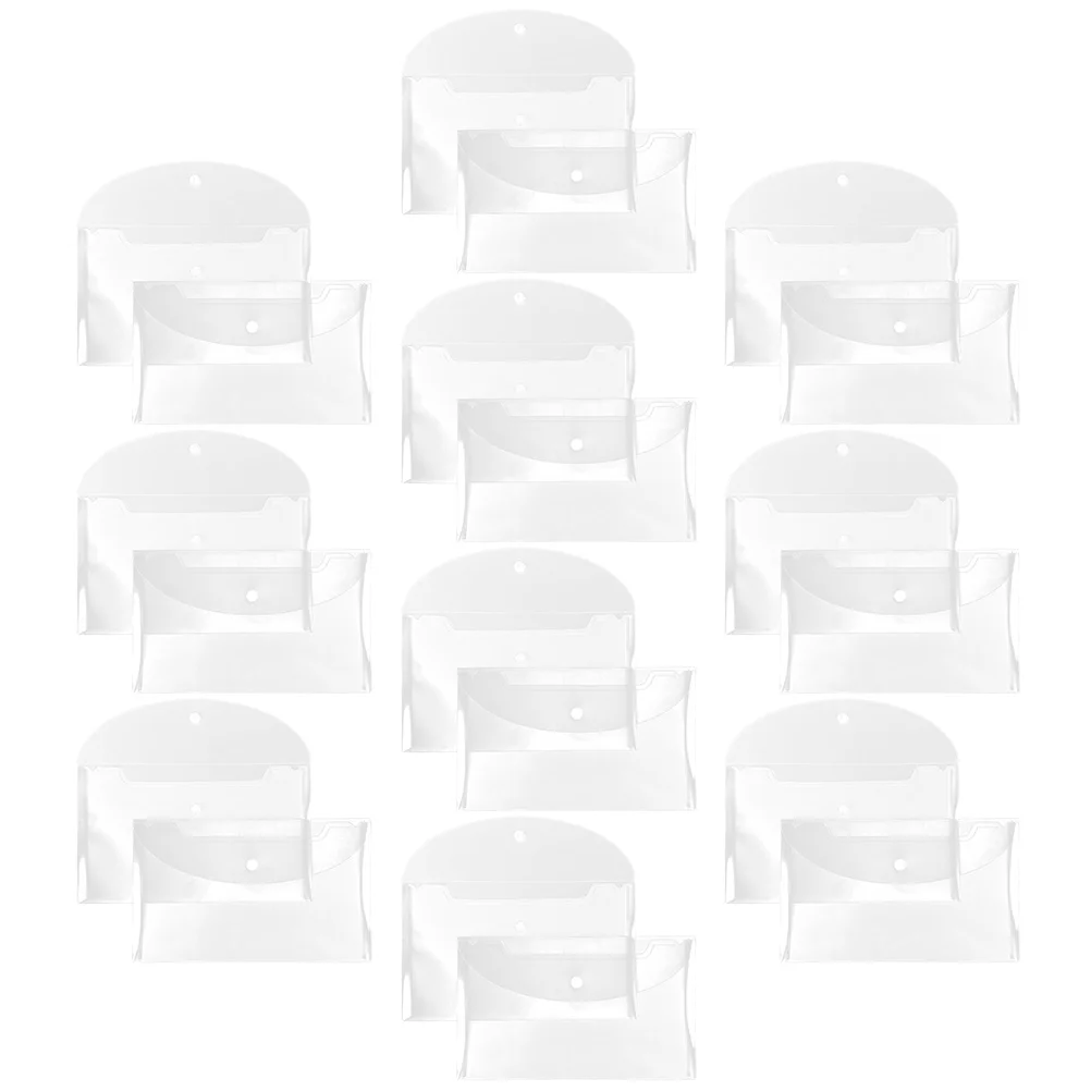 

20pcs Transparent Papers Bags Office Documents Storage Bags for Receipt Invoice