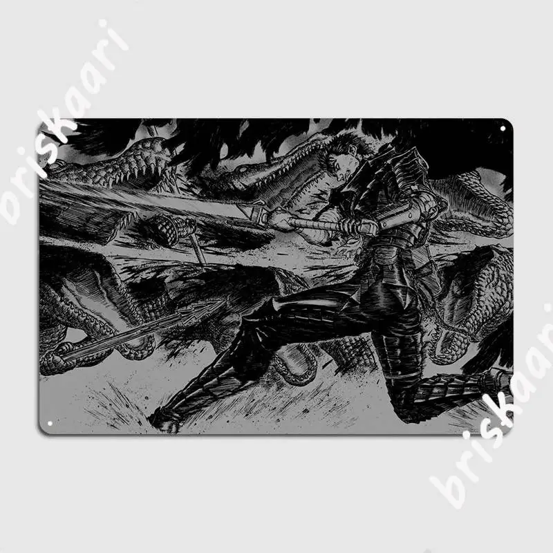 

Berserk Poster Metal Plaque Cinema Kitchen Personalized Bar Cave Plaques Tin Sign Poster