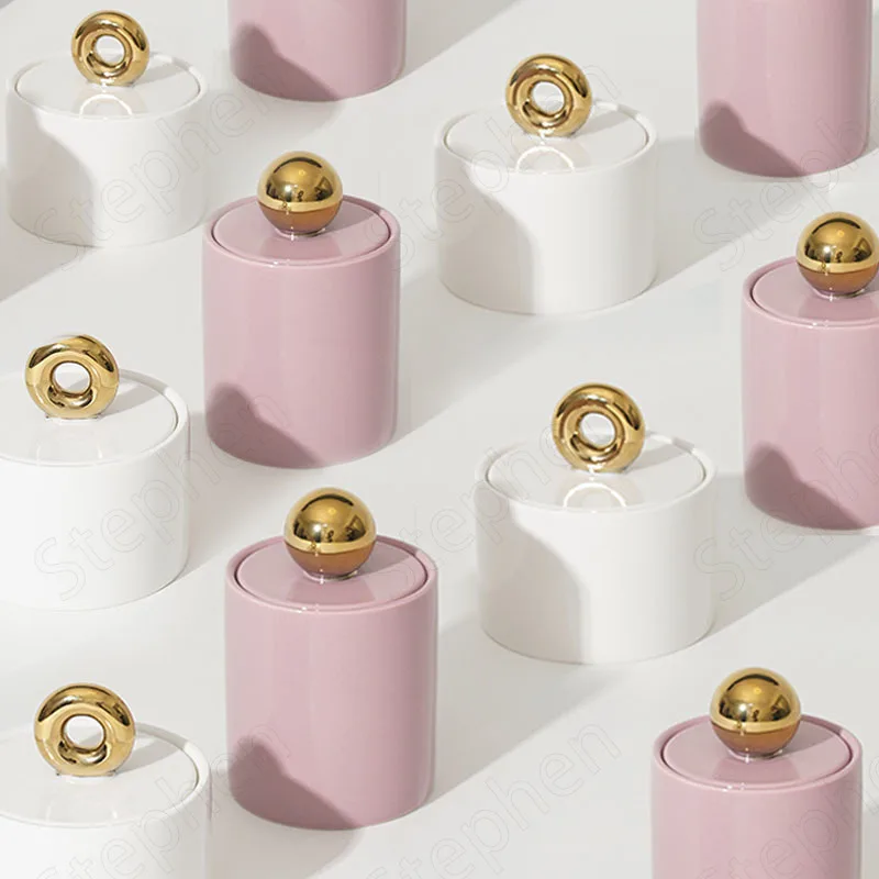 Однотонные геометрические банки Mason с крышкой в скандинавском стиле современные