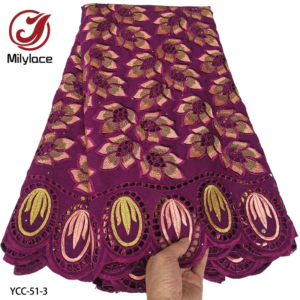 

High Quality Embroidered French Mesh Tulle Lace Fabric With Rhinestones African Lace Fabric for Sewing Wedding Dress YCC-51