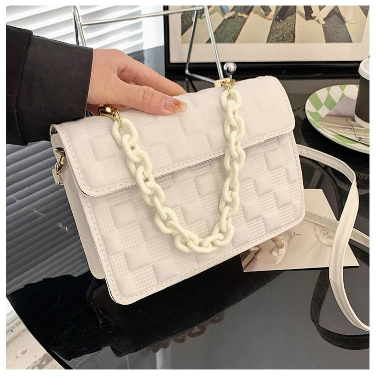 

Trendy Line Textile All-match Crease Bag Women's Trendy Fashion Crossbody Bag Trendy Shoulder Small Square Bag