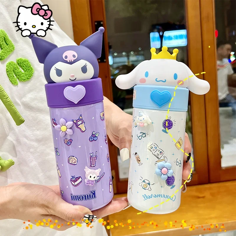 

600Ml Charms Cinnamoroll Cartoon 304 Stainless Steel Insulated Water Bottle Anime Kuromi My Melody Cute Thermos Ins Student Cup