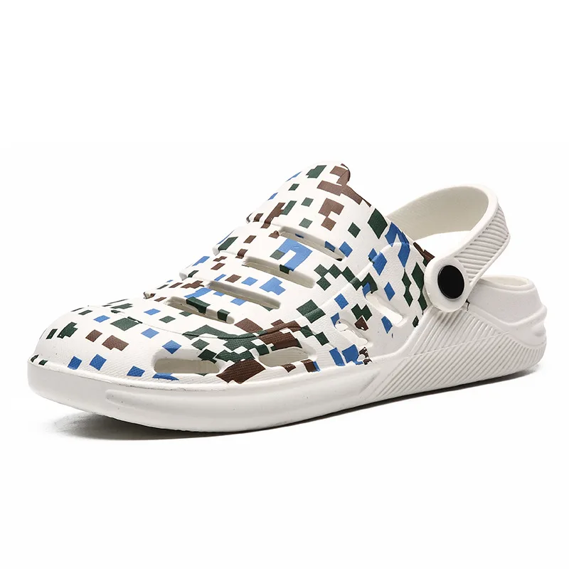 

Sandals Men Summer Camouflage Hole Shoes Men Casual Drifting Seaside Beach Slippers Lightweight Sandals Male 구두 zapato de hombre