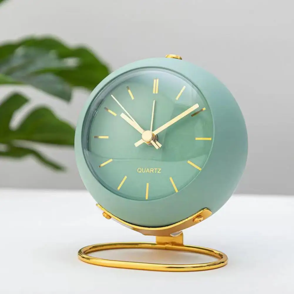 

Alarm Clock Pointer Design Mute Time Management Metal Luminous Electronic Quartz Clock Living Room Desk Decor for Kids Room