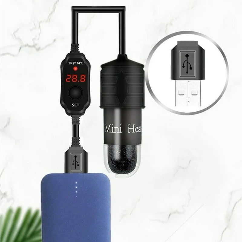 Погружной мини-термостат для аквариума 10 Вт USB | Дом и сад