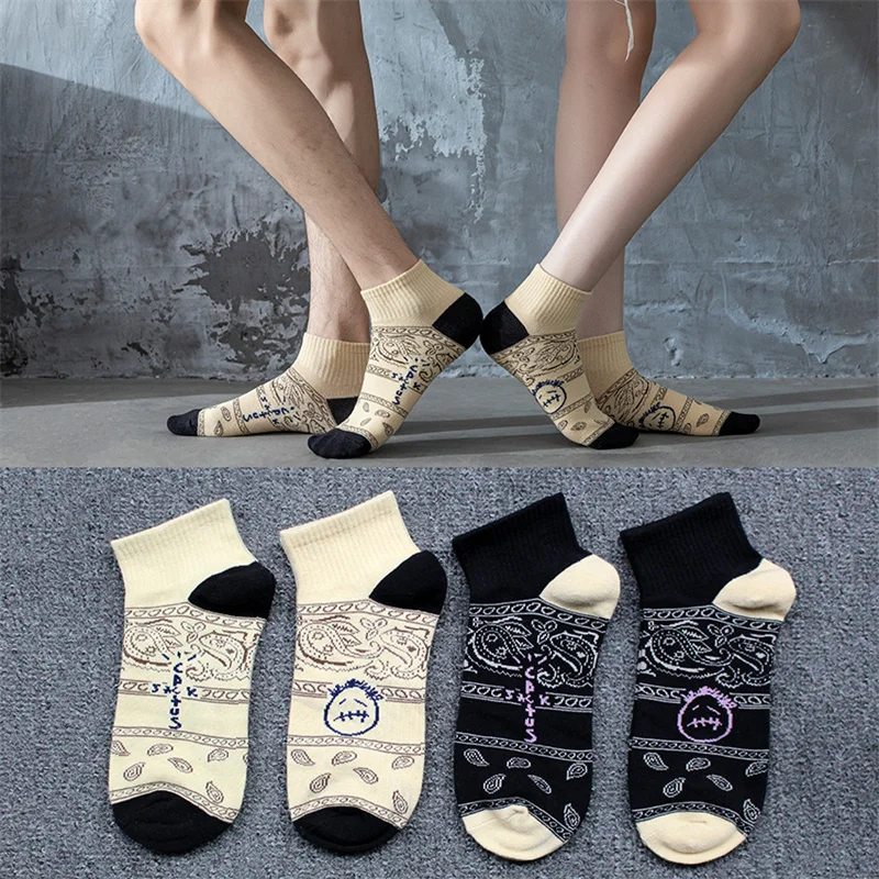 

Travis Scott Crew Socks For Men Fashion Casual Socks Male Cactus Jack Bandanas Socks Streetwear Hip Hop Cotton Couple Happy Sock