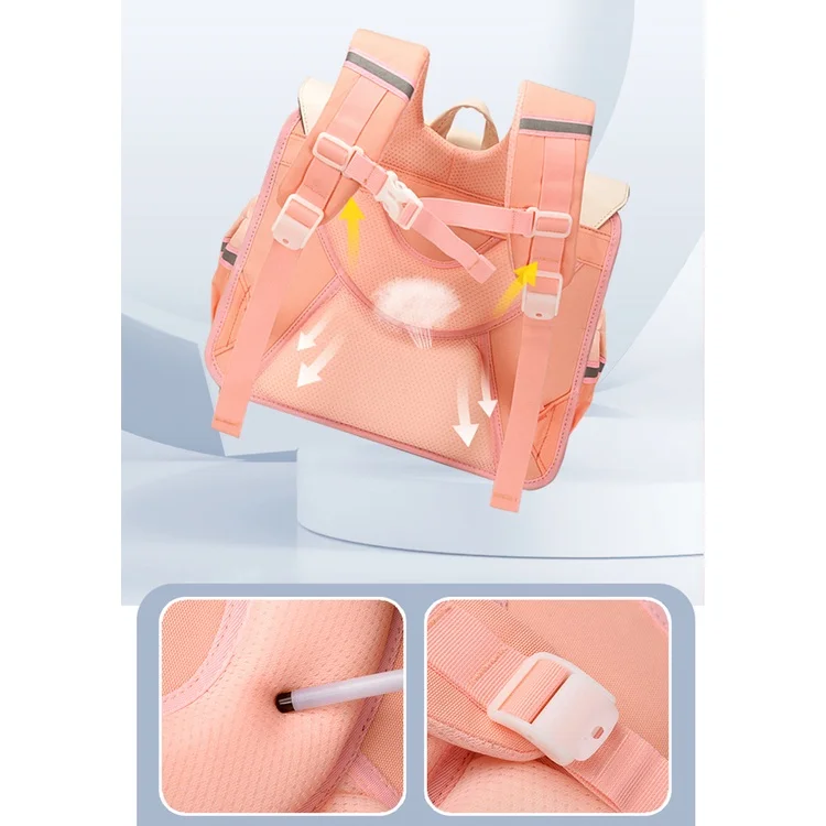 Children School Pupils Simple British Style Horizontal Backpacks New Girls Boys Students High-capacity Schoolbags for Grade 1-6