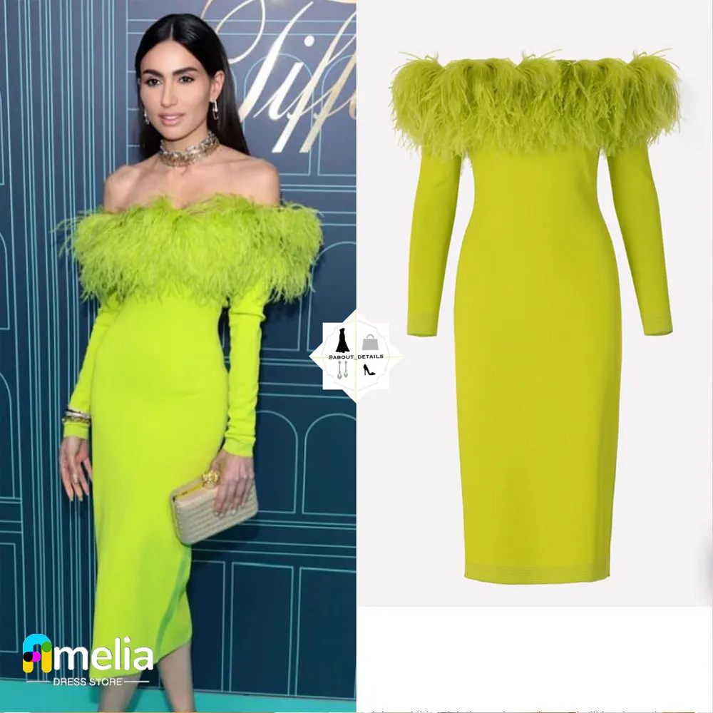 

Amelia Boat Neck Saudi Prom Dress Long Sleeves Evening Dress With Ankle Length Women Wedding Party Gowns 2023 Arabia
