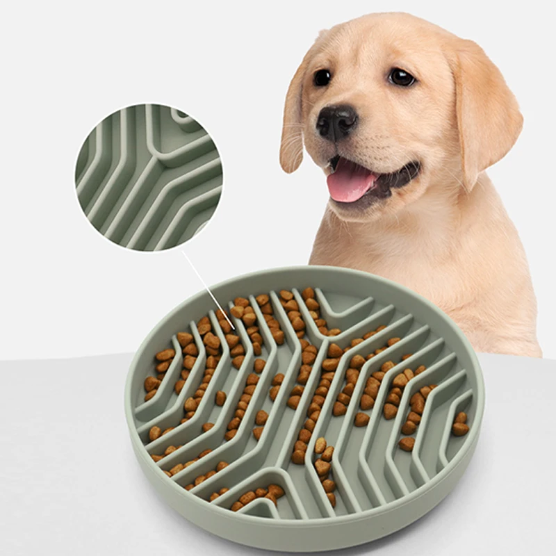 Миска для медленного кормления домашних собак забавная Нескользящая миска пищи