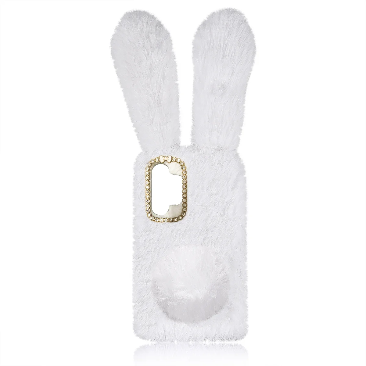 

Fluffy Rabbit Ear Case Warm Back Cover Shell Compatible with A32 5G