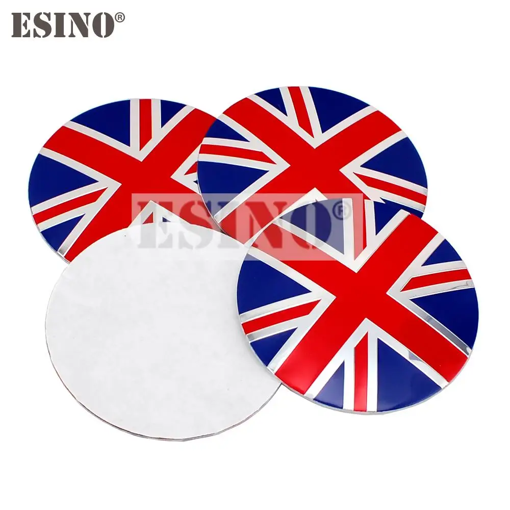 

400 x Car Styling UK England Flag 3D Metal Chrome Aluminium Alloy Wheel Center Cap Stickers Wheel Hub Cap Decals Emblems Badges
