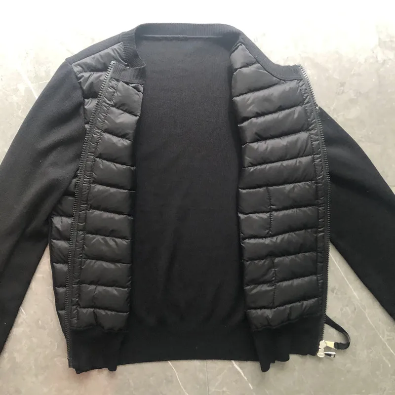 

2022 Women's Autumn Jacket Fashion Down Knit Stitching Coat Early Winter Casual High Quality Brand Outerwear Female Clothing