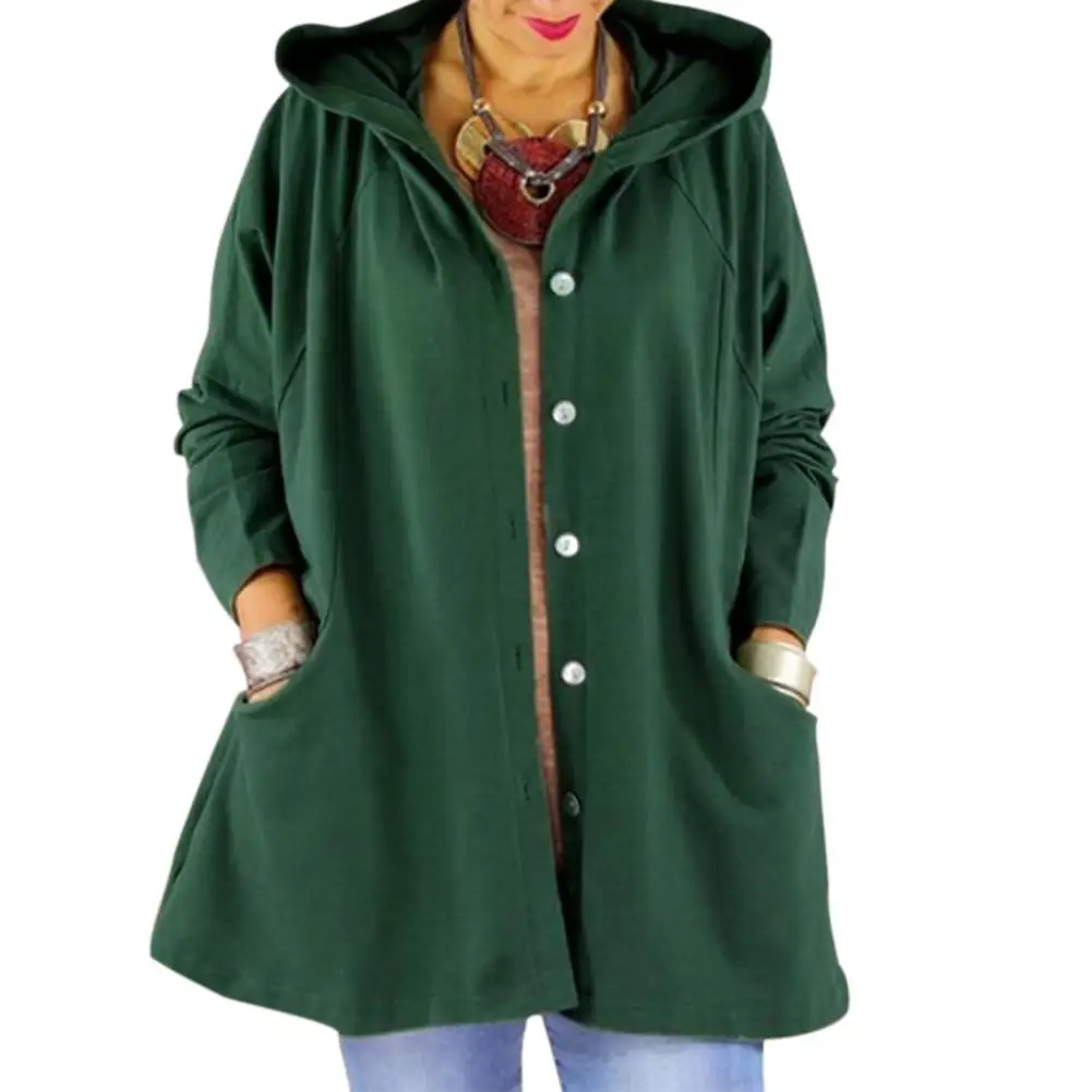 

Модная Женская весенне-осенняя ветровка, Повседневная однотонная приталенная Женская куртка с длинным рукавом и капюшоном, женская повсед...