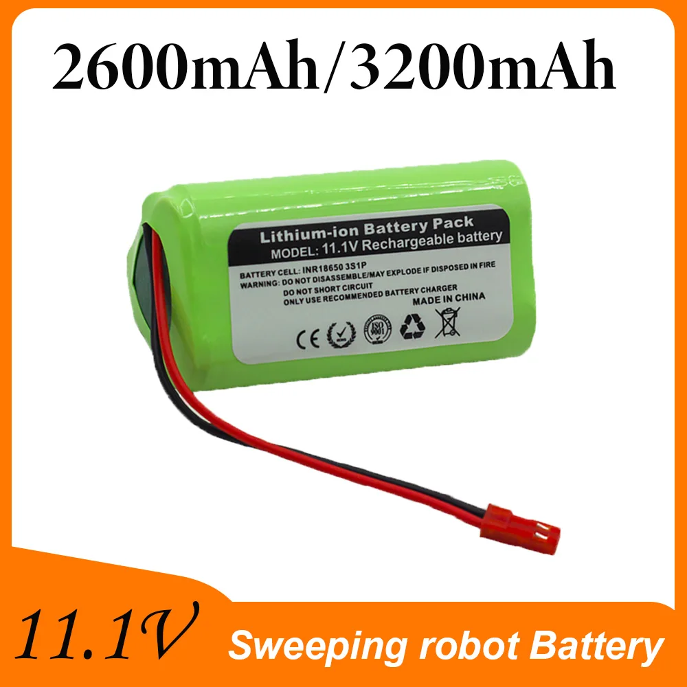 

3200mAh/2600mAh 11.1V Replacement Rechargeable Battery for Sweeping Robot Cleaner ilife V1 V3 X3 V3 V5 X5 X5v x5s v5pro cw310