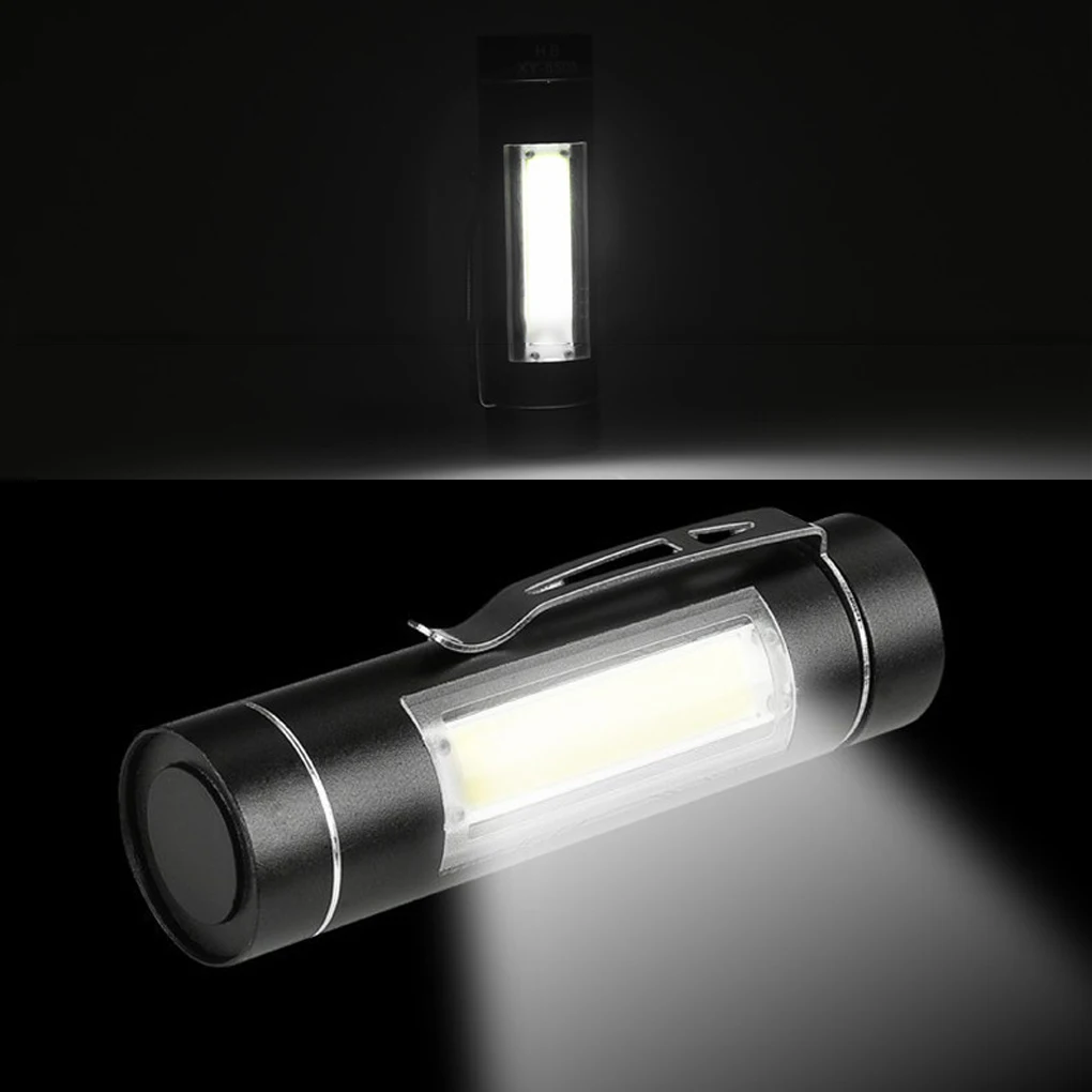 

Flashlight Mini Powerful Brightness COB Torch Clip Outdoor Portable