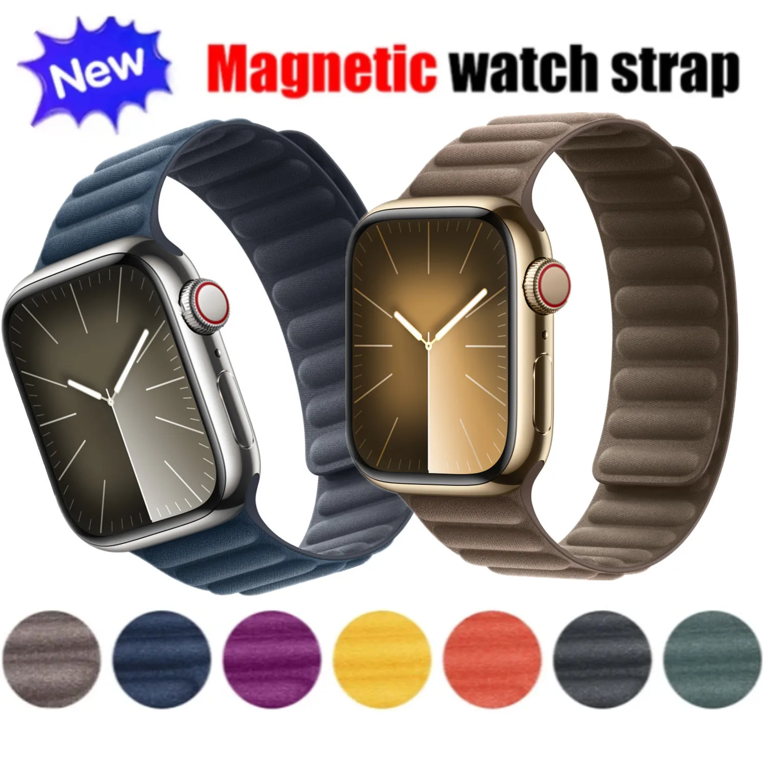 

Ремешок магнитный для Apple Watch Ultra2, оригинальный браслет для наручных часов apple Watch 7 8 9 6 SE 5 4, 49 мм 44 мм 40 мм 42 мм 45 мм 41 мм 38 мм