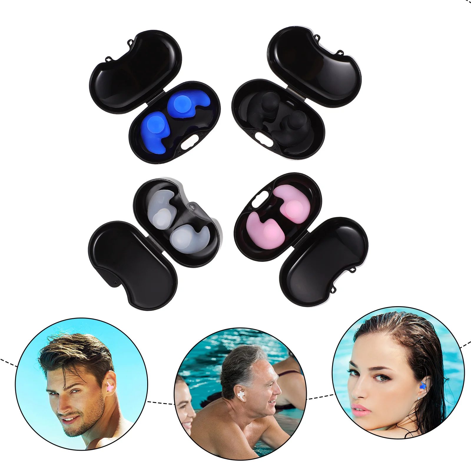 

Ear Plugs Swimming Earplugs Noise Swim Blocking Silicone Sleeping Swimmers Kids Travel Waterproof Sound Snoring Anti Soft