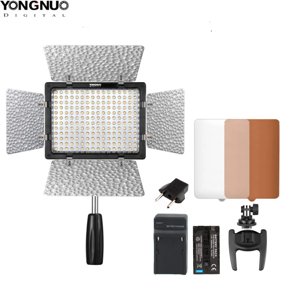 

YONGNUO YN160III YN-160III Pro LED Video Light Adjustable Tem AC Battery kit for Photography video light camera DV Canon Nikon