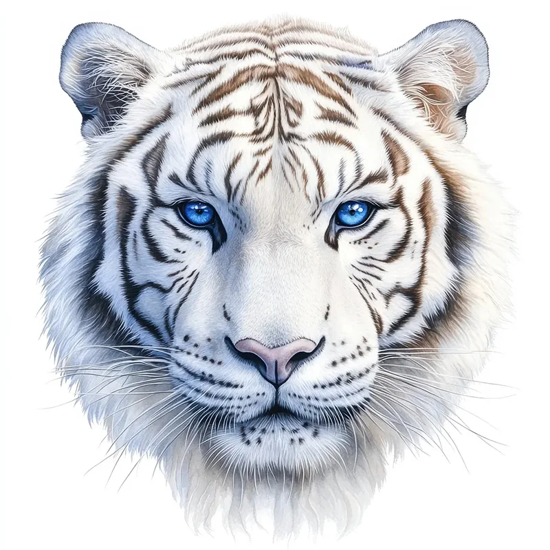 

Настенные наклейки белые тигры