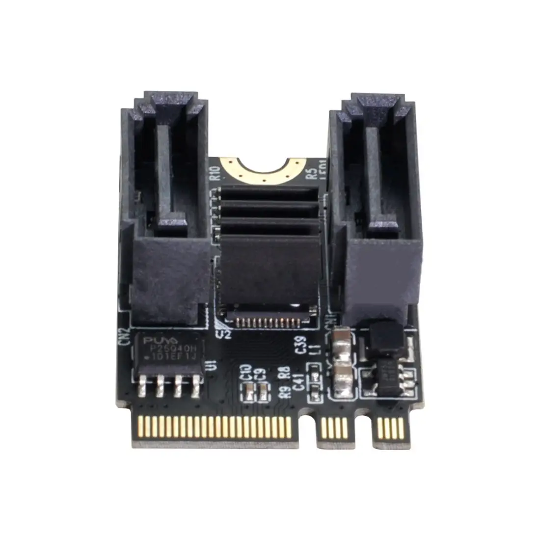 

CYDZ NGFF Key A+E PCI Express to SATA 3.0 Dual Ports Adapter Converter Card JMB582