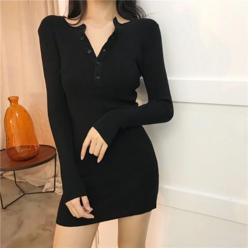 

Winter Fashion Crochet Sweater Dress Woman Wrap Female Knit Dresses Autumn Sexy Mini Short 2022 Bodycon Vintage Green Korean New