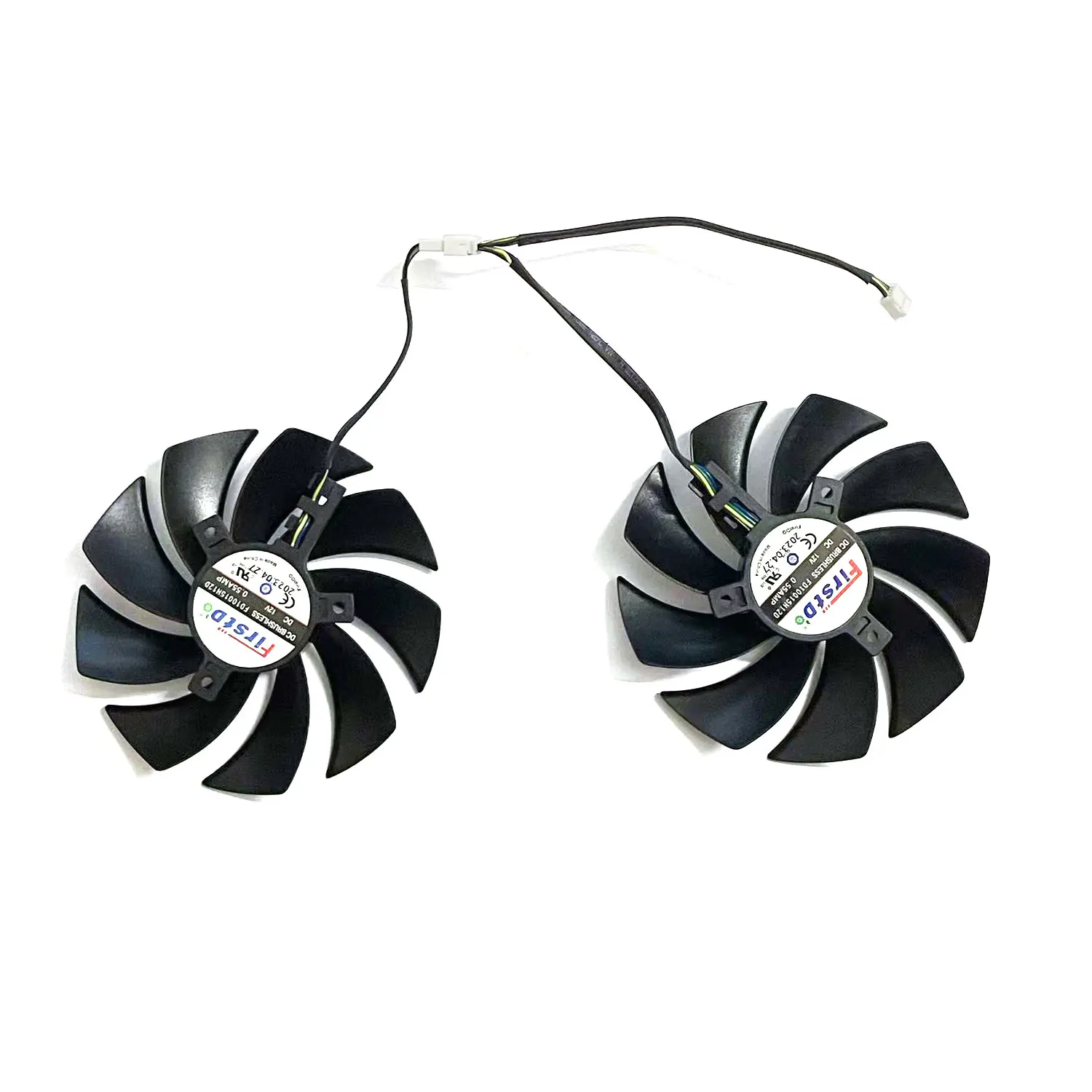 Совершенно новый вентилятор 95 мм 4PIN FD10015H12D DC 12 В 0 55 А RX6600XT GPU для замены видеокарты