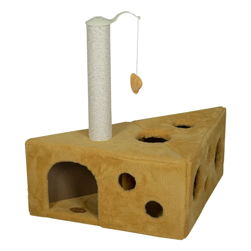 Милая сырная рамка для кошек креативная дрель царапающее кошачье гнездо сетка