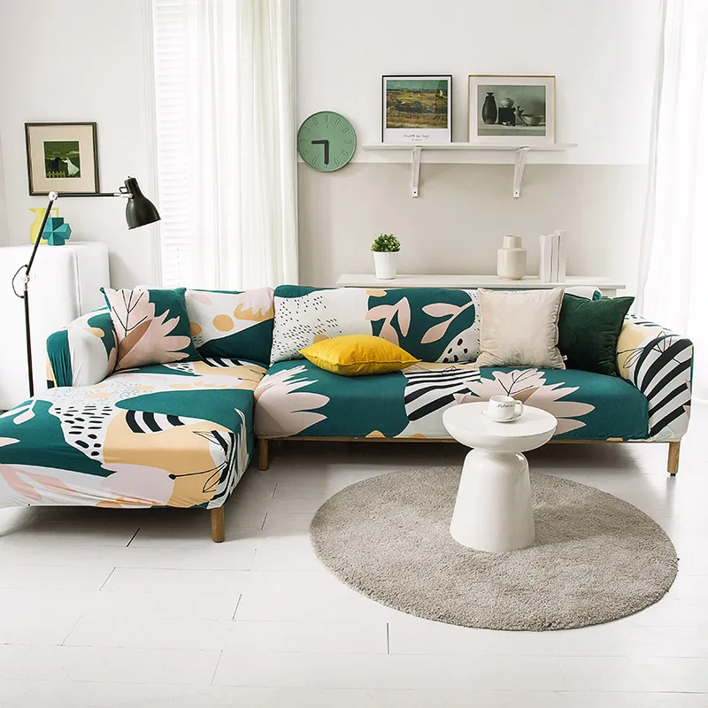 Nordic Flower Pattern Four Season Universal Sofa Cover Elastic Full Covered Dustproof for Couch Antiscratch Covers |