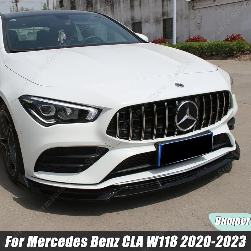 

Блеск для переднего бампера автомобиля, сплиттер для губ, спойлер, диффузор, защитная накладка для Mercedes Benz CLA C118 X118 W118 2020-2023, настройка