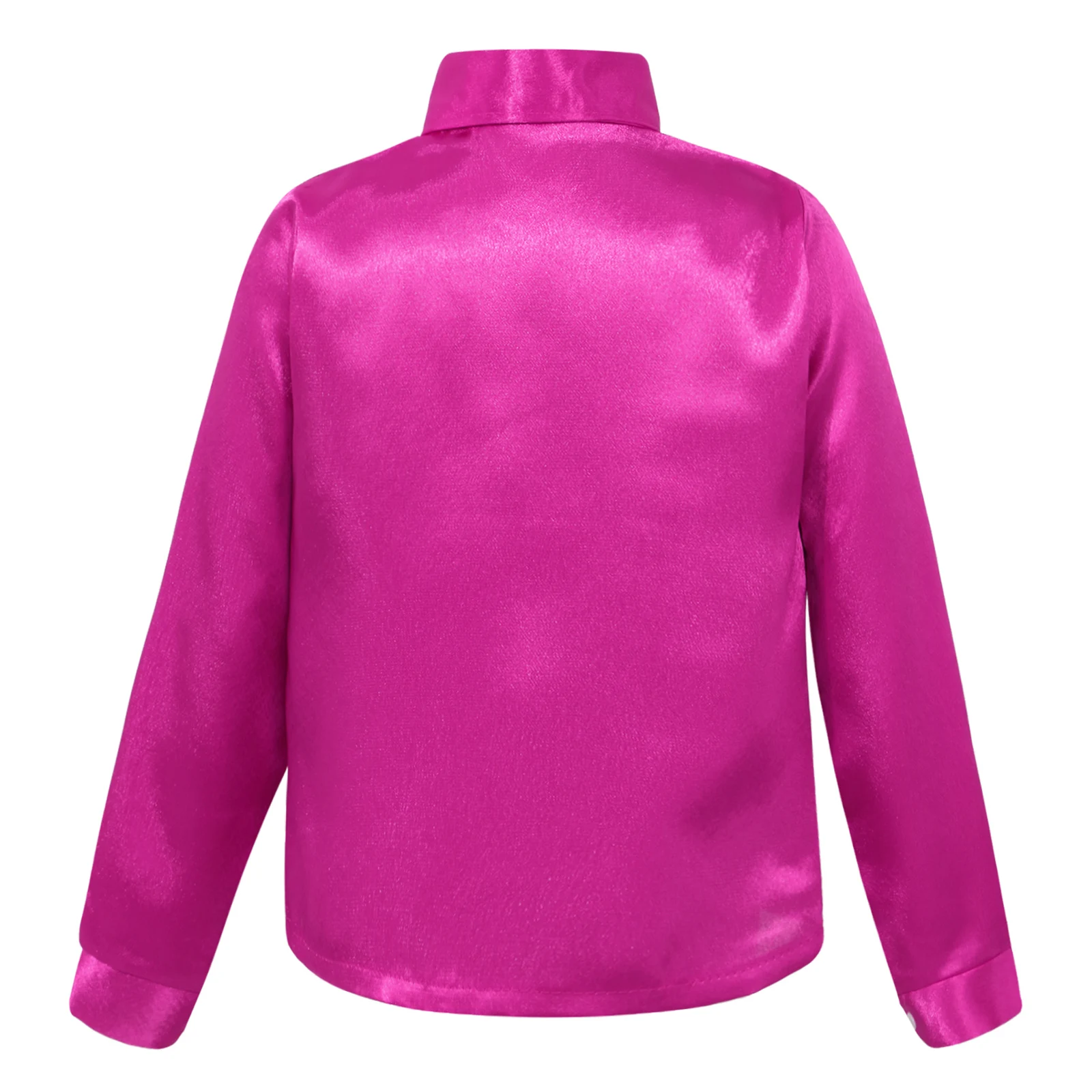 Детская блестящая рубашка с длинными рукавами для мальчиков и девочек