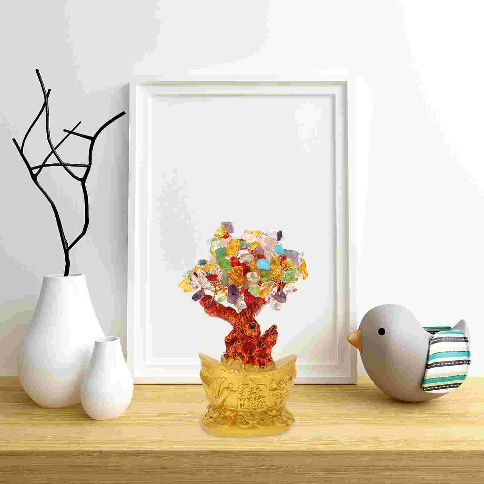 

Приносящее удачу дерево, украшение для приношения богатства, удачи, процветания, искусственное дерево для офиса