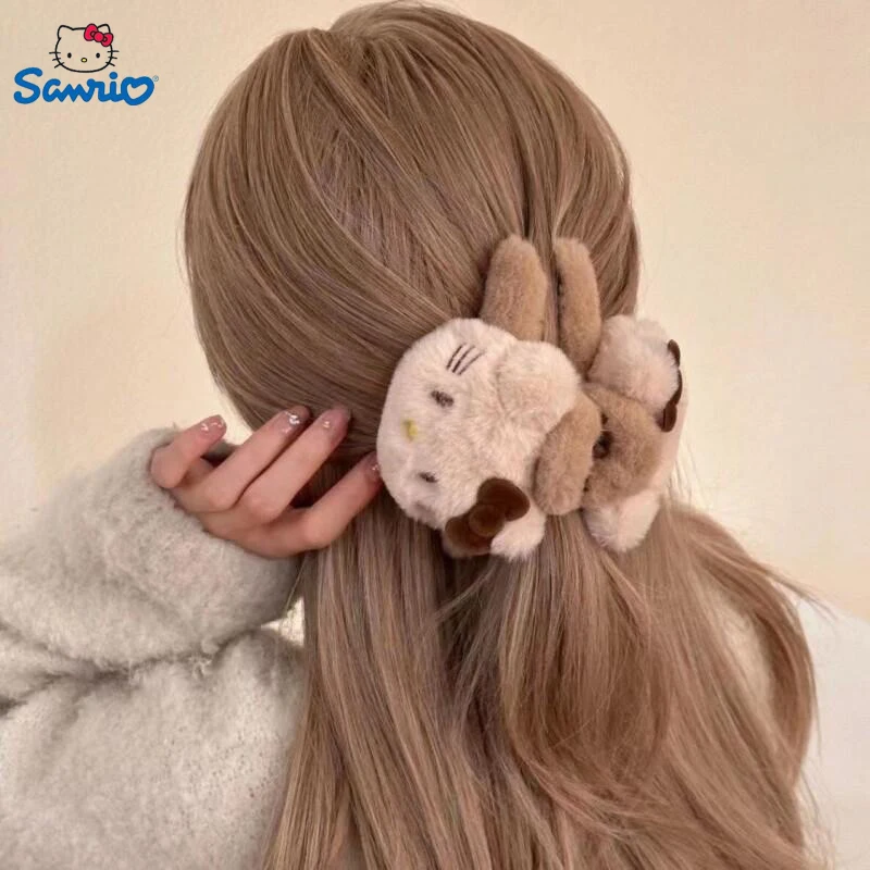 Заколка для волос Hello Kitty Sanrio милая заколка в виде акулы мультяшная аниме каваи