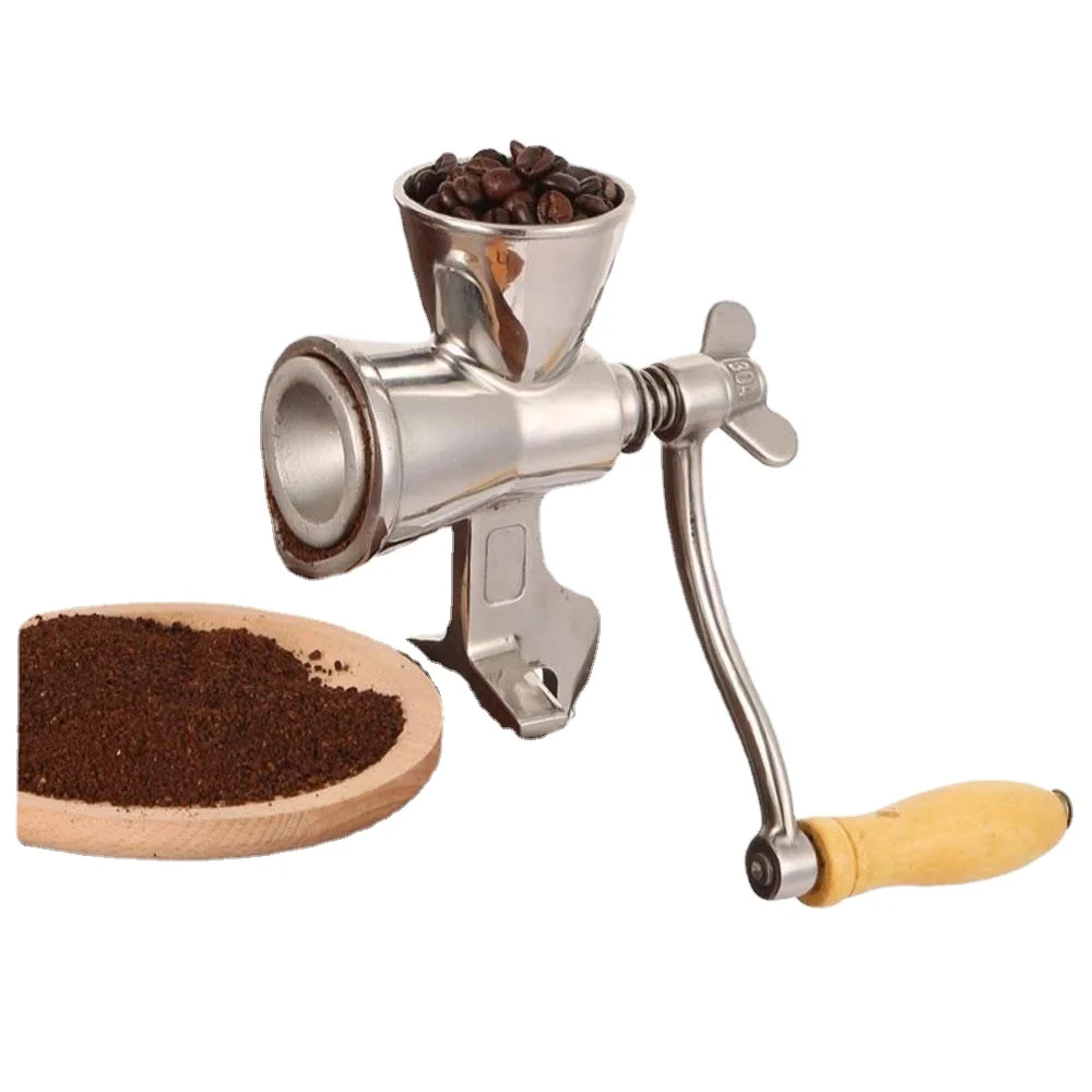 

Household Manual Grinder Soybeans Grain Grinder Flour Manual Stainless Steel Coffee Cereal Food Handheld Wheat Herb Kitchen Mill