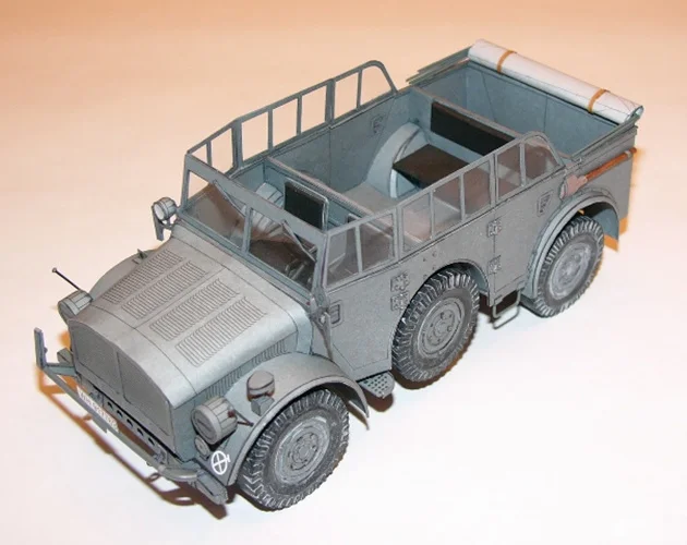 1:25 WW2 немецкий военный Horch 1A транспортное средство бумажная модель ручной работы