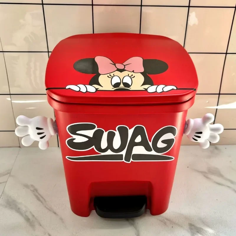Kawaii Микки мультфильм мусорное ведро бытовой красивый гостиная ванная комната